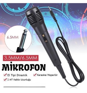 Karaoke Mikrofon Kablolu Mikrofon 6.5 Mm Karaoke Mikrofonu